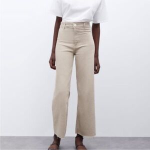 ZARA the marine straight tan trouser size 2 khaki